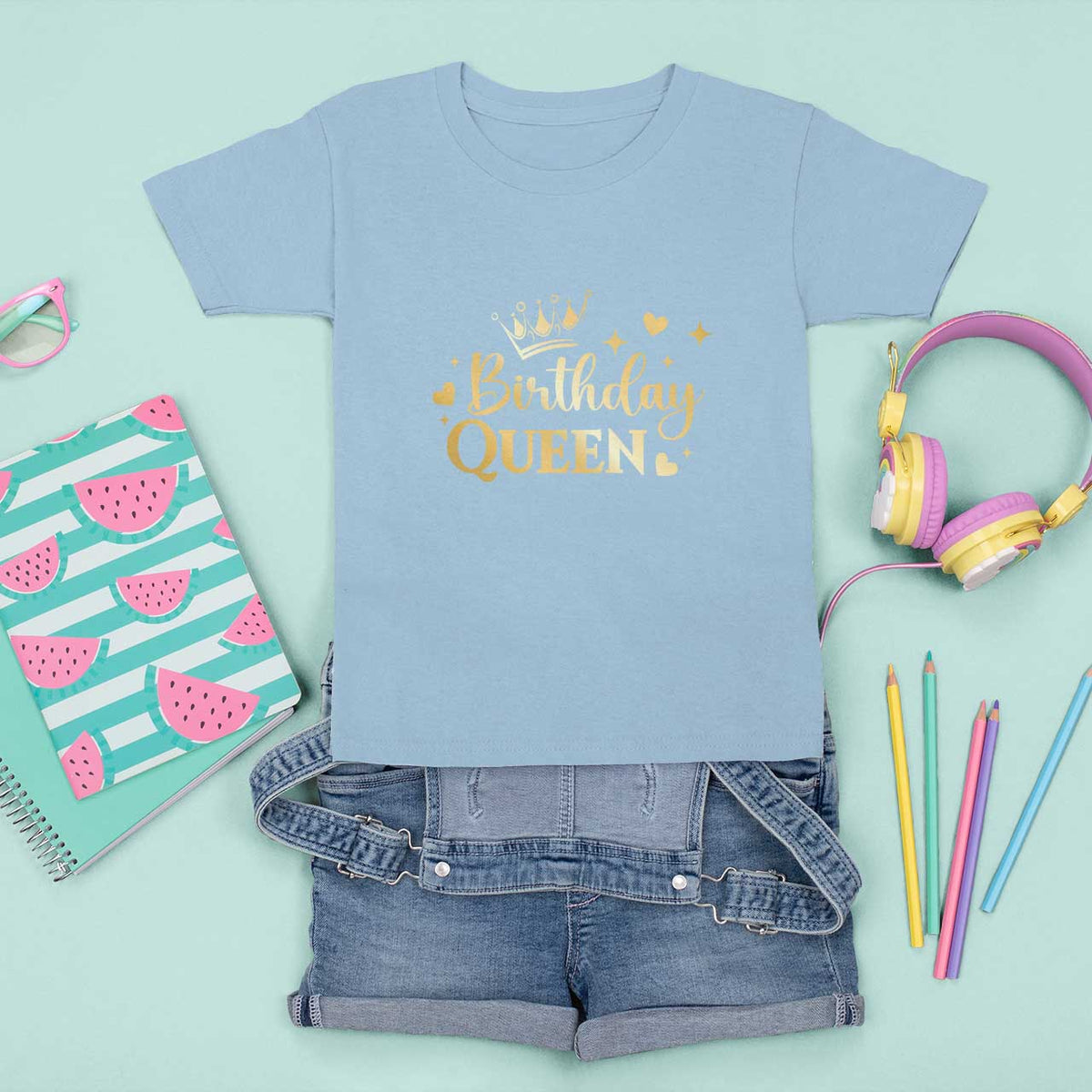 B-Day Girl T Shirt For Kid Birthday Queen Women Matching - Wonder Print Shop