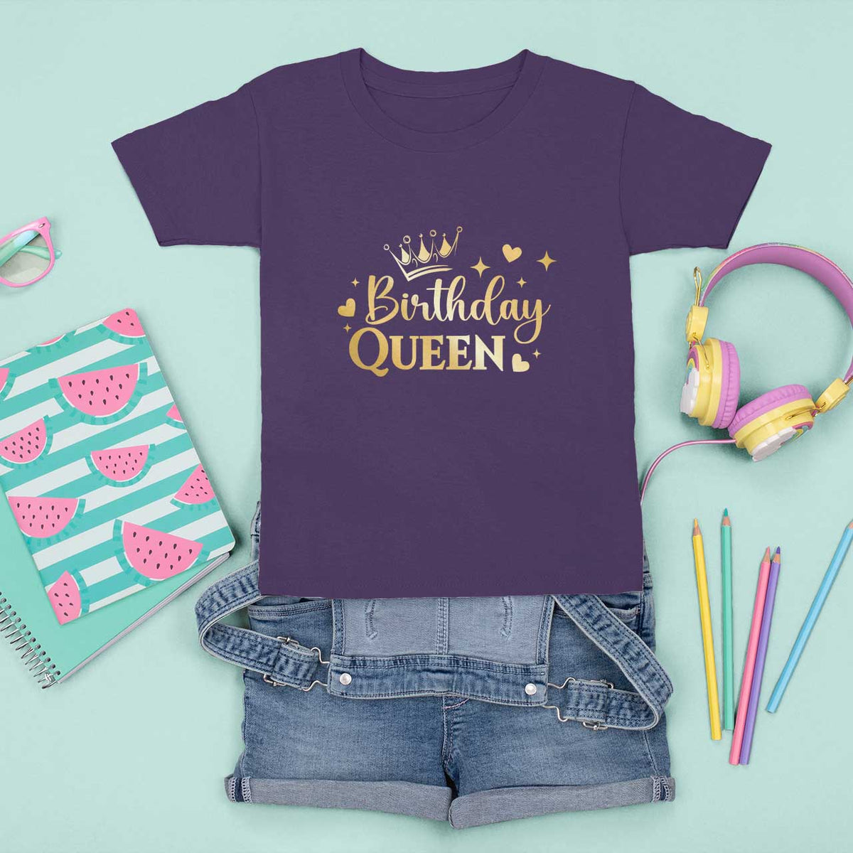 B-Day Girl T Shirt For Kid Birthday Queen Women Matching - Wonder Print Shop