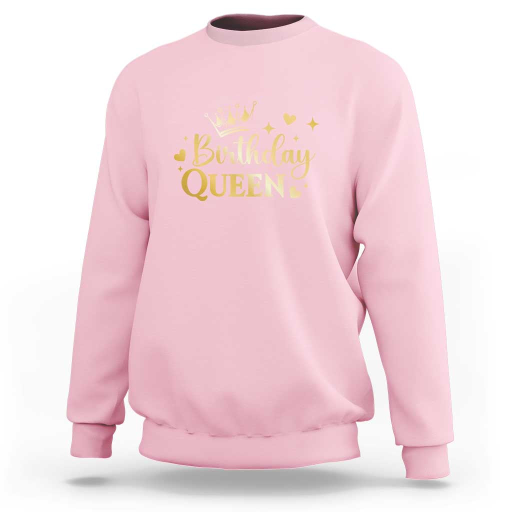 B-Day Girl Sweatshirt Birthday Queen Women Matching - Wonder Print Shop