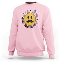 LGBT Free Dad Hugs Sweatshirt Gay Pride Month Retro Groove Smiley Face Community - Wonder Print Shop