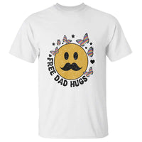 LGBT Free Dad Hugs T Shirt Gay Pride Month Retro Groove Smiley Face Community - Wonder Print Shop