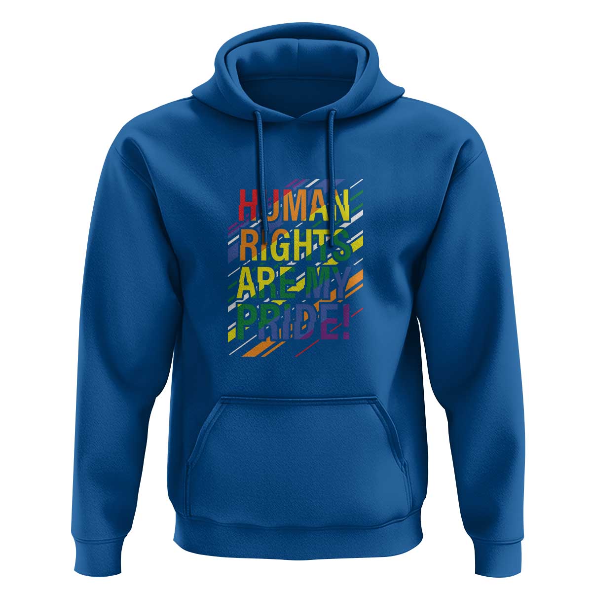 Proud Ally Hoodie Human Rights Are My Pride Rainbow LGBT Flag - Wonder Print Shop