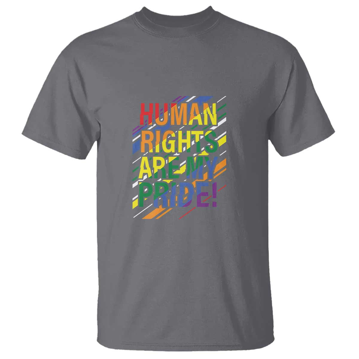 Proud Ally T Shirt Human Rights Are My Pride Rainbow LGBT Flag - Wonder Print Shop