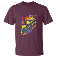 Proud Ally T Shirt Human Rights Are My Pride Rainbow LGBT Flag - Wonder Print Shop