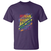 Proud Ally T Shirt Human Rights Are My Pride Rainbow LGBT Flag - Wonder Print Shop