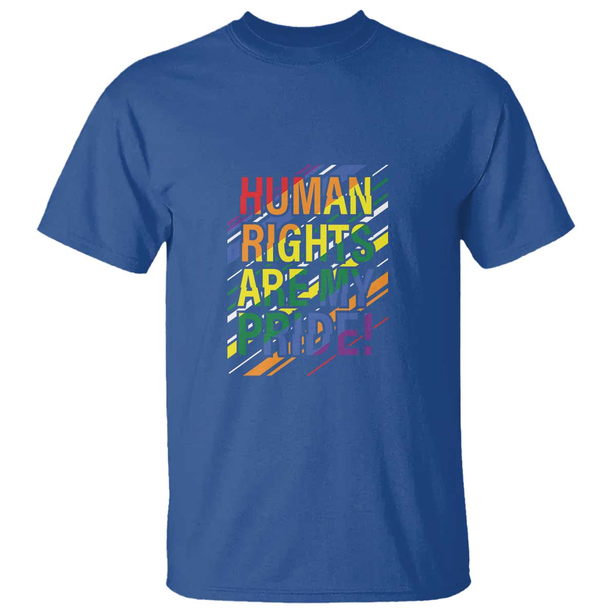 Proud Ally T Shirt Human Rights Are My Pride Rainbow LGBT Flag - Wonder Print Shop