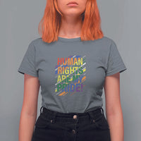 Proud Ally T Shirt For Women Human Rights Are My Pride Rainbow LGBT Flag - Wonder Print Shop