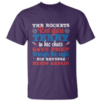Funny The Rockets Red Glare Terry In His Chair His Reverse Needs Repair T Shirt 4th Of July Meme - Wonder Print Shop