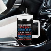 Funny The Rockets Red Glare Terry In His Chair His Reverse Needs Repair Tumbler With Handle 4th Of July Meme - Wonder Print Shop