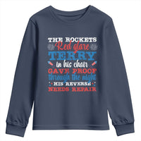 Funny The Rockets Red Glare Terry In His Chair His Reverse Needs Repair Youth Sweatshirt 4th Of July Meme - Wonder Print Shop