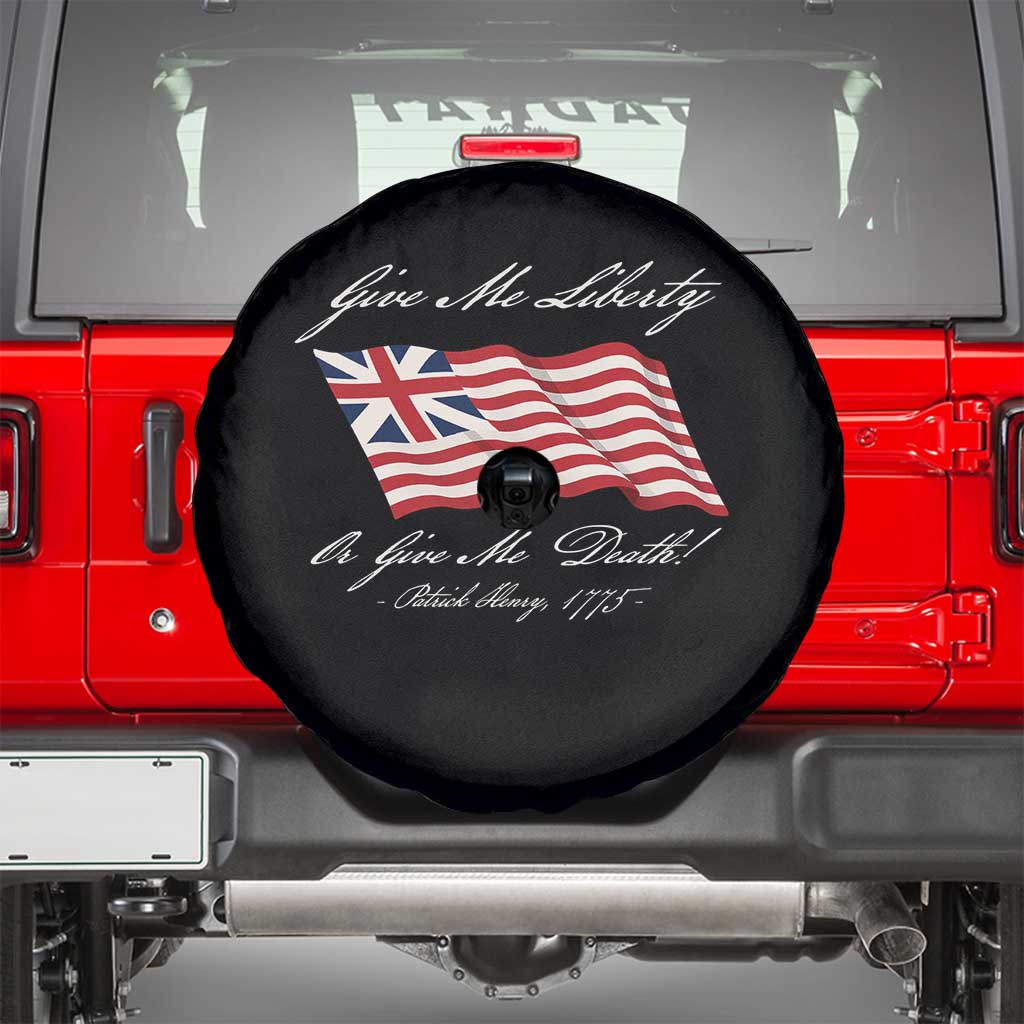 Give Me Liberty Or Give Me Death Patrick Henry Spare Tire Cover Vintage Grand Union Flag - Wonder Print Shop