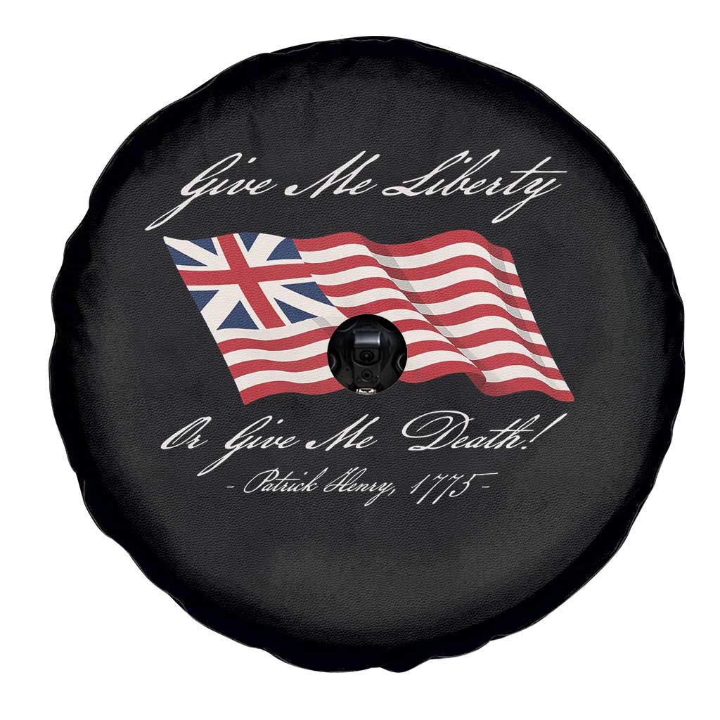 Give Me Liberty Or Give Me Death Patrick Henry Spare Tire Cover Vintage Grand Union Flag - Wonder Print Shop