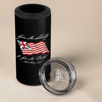 Give Me Liberty Or Give Me Death Patrick Henry 4 in 1 Can Cooler Tumbler Vintage Grand Union Flag - Wonder Print Shop