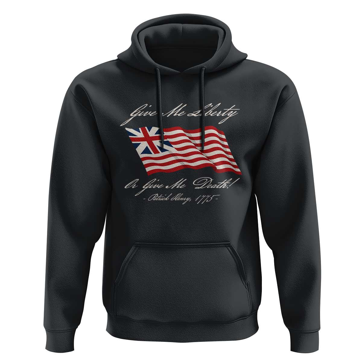 Give Me Liberty Or Give Me Death Patrick Henry Hoodie Vintage Grand Union Flag - Wonder Print Shop