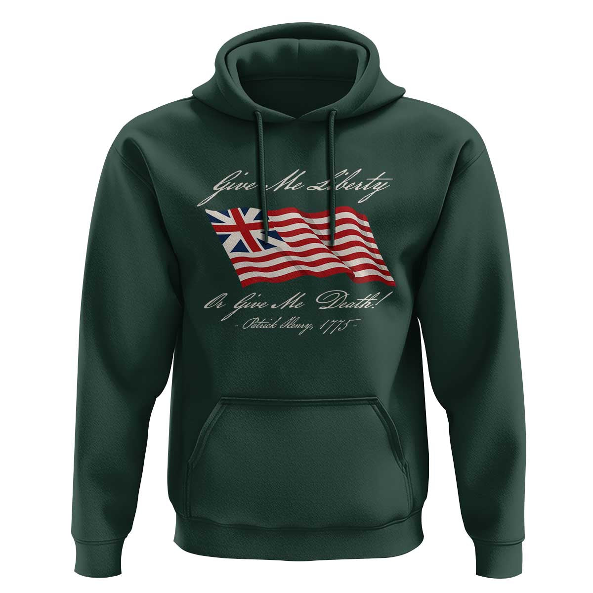 Give Me Liberty Or Give Me Death Patrick Henry Hoodie Vintage Grand Union Flag - Wonder Print Shop