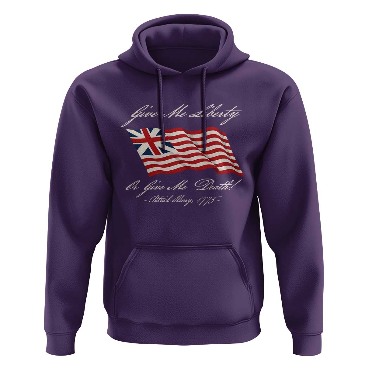 Give Me Liberty Or Give Me Death Patrick Henry Hoodie Vintage Grand Union Flag - Wonder Print Shop