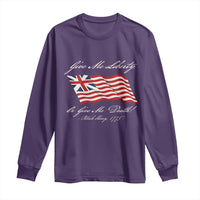 Give Me Liberty Or Give Me Death Patrick Henry Long Sleeve Shirt Vintage Grand Union Flag - Wonder Print Shop