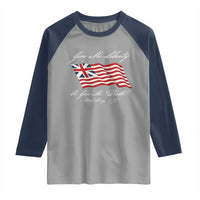 Give Me Liberty Or Give Me Death Patrick Henry Raglan Shirt Vintage Grand Union Flag - Wonder Print Shop