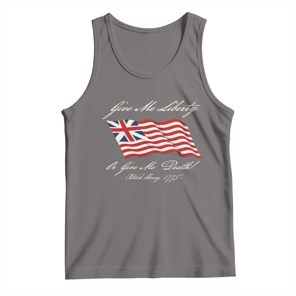 Give Me Liberty Or Give Me Death Patrick Henry Tank Top Vintage Grand Union Flag - Wonder Print Shop
