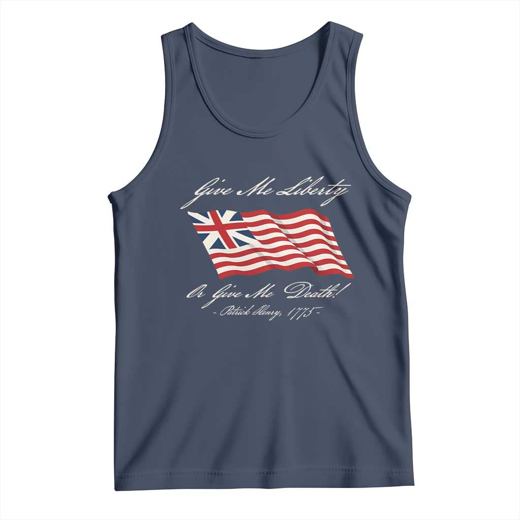 Give Me Liberty Or Give Me Death Patrick Henry Tank Top Vintage Grand Union Flag - Wonder Print Shop