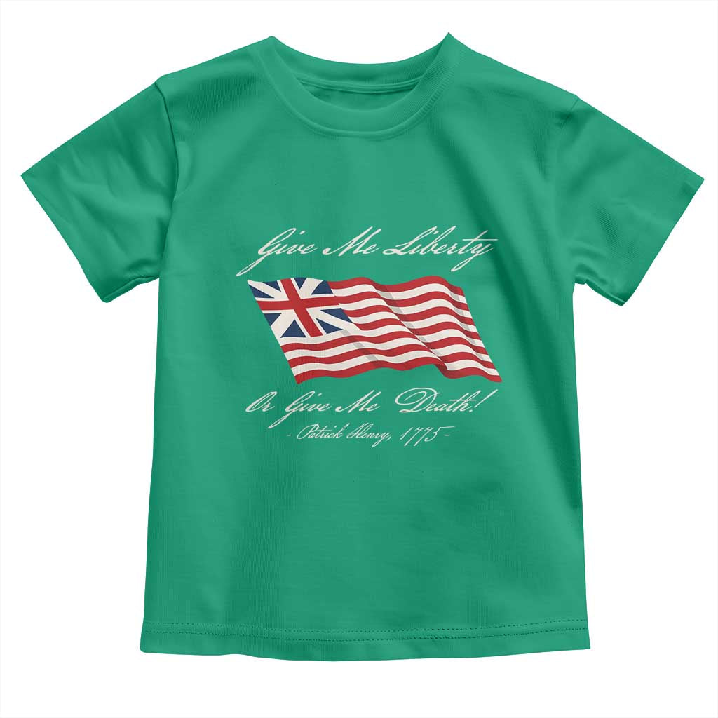 Give Me Liberty Or Give Me Death Patrick Henry Toddler T Shirt Vintage Grand Union Flag - Wonder Print Shop