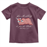 Give Me Liberty Or Give Me Death Patrick Henry Toddler T Shirt Vintage Grand Union Flag - Wonder Print Shop