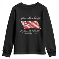 Give Me Liberty Or Give Me Death Patrick Henry Youth Sweatshirt Vintage Grand Union Flag - Wonder Print Shop