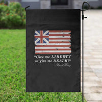 Funny Give Me Liberty Or Give Me Death Garden Flag Patrick Henry Quote Grand Union Flag - Wonder Print Shop