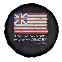 Funny Give Me Liberty Or Give Me Death Spare Tire Cover Patrick Henry Quote Grand Union Flag - Wonder Print Shop