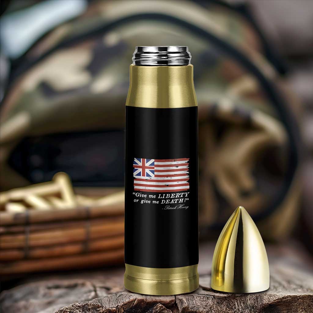 Funny Give Me Liberty Or Give Me Death Bullet Tumbler Patrick Henry Quote Grand Union Flag - Wonder Print Shop