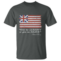 Funny Give Me Liberty Or Give Me Death T Shirt Patrick Henry Quote Grand Union Flag - Wonder Print Shop