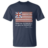 Funny Give Me Liberty Or Give Me Death T Shirt Patrick Henry Quote Grand Union Flag - Wonder Print Shop