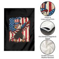 Funny Patriotic Dabbing American Flag Bald Eagle 4th Of July Garden Flag - Wonder Print Shop