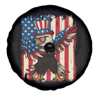 Funny Patriotic Dabbing American Flag Bald Eagle 4th Of July Spare Tire Cover - Wonder Print Shop