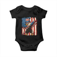 Funny Patriotic Dabbing American Flag Bald Eagle 4th Of July Baby Onesie - Wonder Print Shop