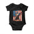 Funny Patriotic Dabbing American Flag Bald Eagle 4th Of July Baby Onesie - Wonder Print Shop