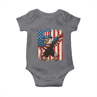 Funny Patriotic Dabbing American Flag Bald Eagle 4th Of July Baby Onesie - Wonder Print Shop