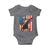 Funny Patriotic Dabbing American Flag Bald Eagle 4th Of July Baby Onesie - Wonder Print Shop