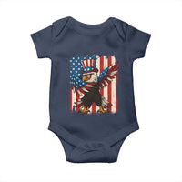 Funny Patriotic Dabbing American Flag Bald Eagle 4th Of July Baby Onesie - Wonder Print Shop