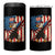 Funny Patriotic Dabbing American Flag Bald Eagle 4th Of July 4 in 1 Can Cooler Tumbler - Wonder Print Shop