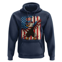 Funny Patriotic Dabbing American Flag Bald Eagle 4th Of July Hoodie - Wonder Print Shop