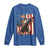 Funny Patriotic Dabbing American Flag Bald Eagle 4th Of July Long Sleeve Shirt - Wonder Print Shop