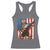 Funny Patriotic Dabbing American Flag Bald Eagle 4th Of July Racerback Tank Top - Wonder Print Shop