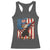 Funny Patriotic Dabbing American Flag Bald Eagle 4th Of July Racerback Tank Top - Wonder Print Shop