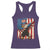Funny Patriotic Dabbing American Flag Bald Eagle 4th Of July Racerback Tank Top - Wonder Print Shop
