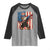 Funny Patriotic Dabbing American Flag Bald Eagle 4th Of July Raglan Shirt - Wonder Print Shop