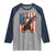 Funny Patriotic Dabbing American Flag Bald Eagle 4th Of July Raglan Shirt - Wonder Print Shop