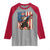 Funny Patriotic Dabbing American Flag Bald Eagle 4th Of July Raglan Shirt - Wonder Print Shop