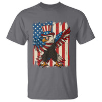 Funny Patriotic Dabbing American Flag Bald Eagle 4th Of July T Shirt - Wonder Print Shop