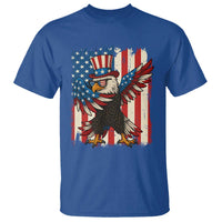 Funny Patriotic Dabbing American Flag Bald Eagle 4th Of July T Shirt - Wonder Print Shop
